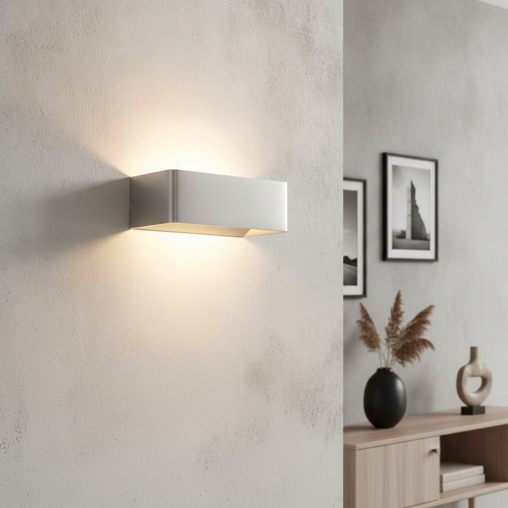 Artdelight Mainz Wandlamp Grijs Aluminium B: 20 cm, H: 7 cm