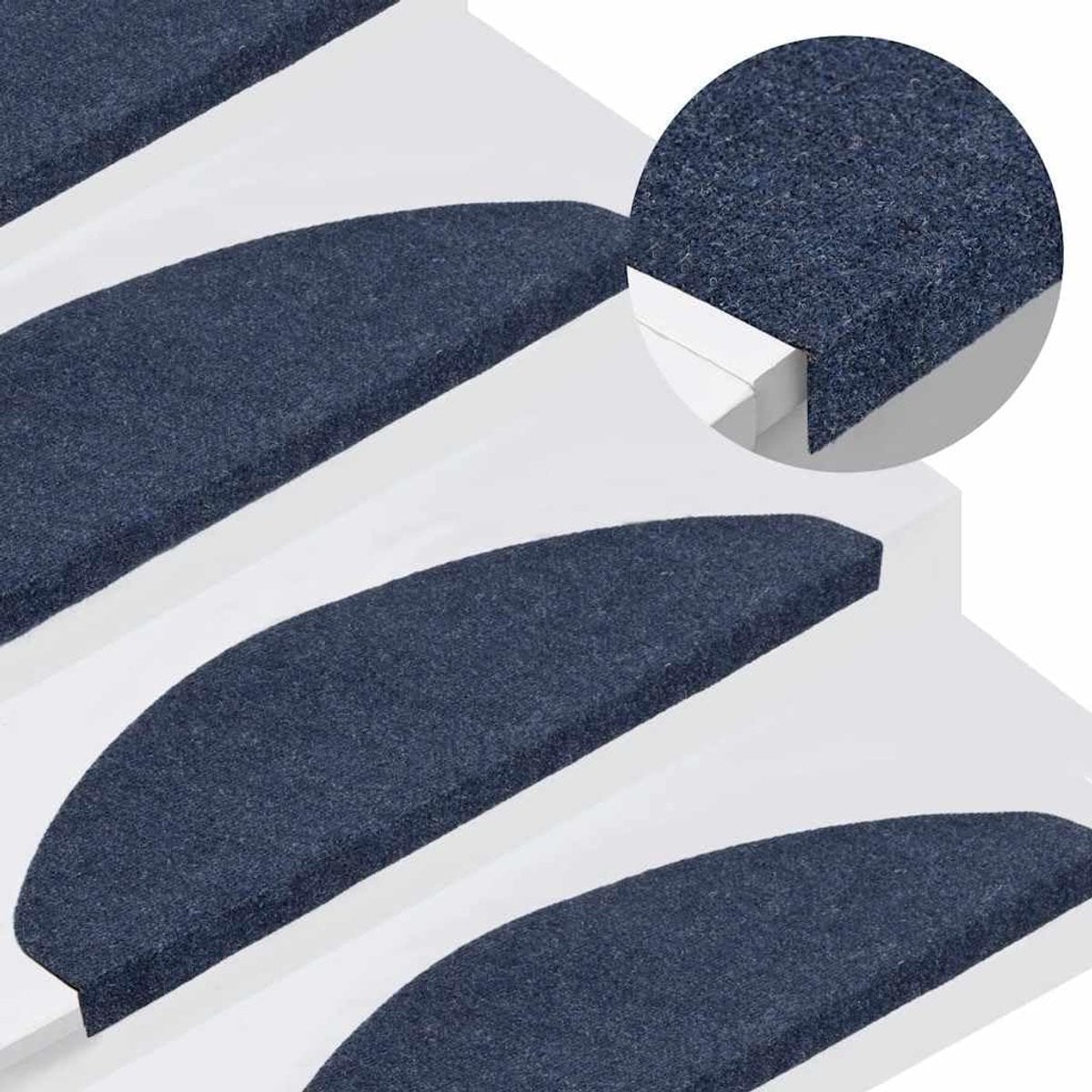 30 stuks Trapmatten Tredenbekleding Vilt met Antislip Onderkant - Blauw