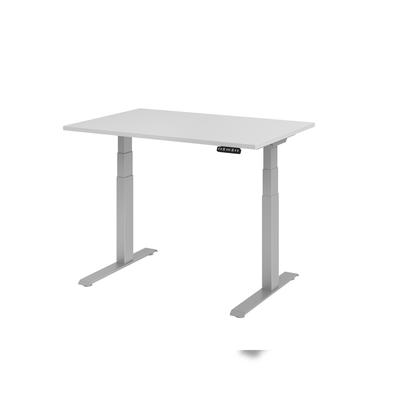 Hammerbacher-Sitz-Steh-Schreibtisch el.120x80cm Grau-VXDKB12/5/S
