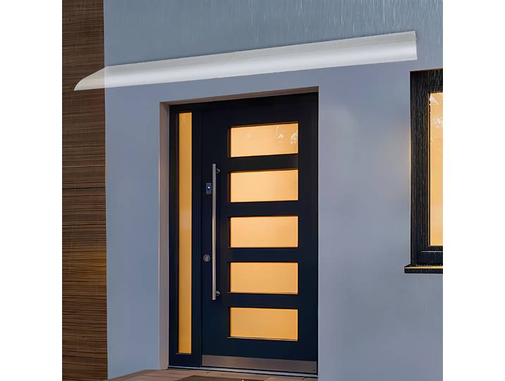 Auvent de protection contre la pluie transparent 200*40cm pour porte d'entrée, fenêtre, balcon, protection contre le soleil et la pluie en extérieur.