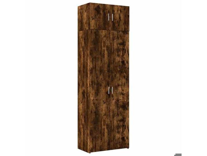 Promotion Févr Commode/BUFFET DEBOUT - Armoire Vaisselier - Pour maison - de rangement chêne fumé 70x42 5x225cm bois d'ingénierie