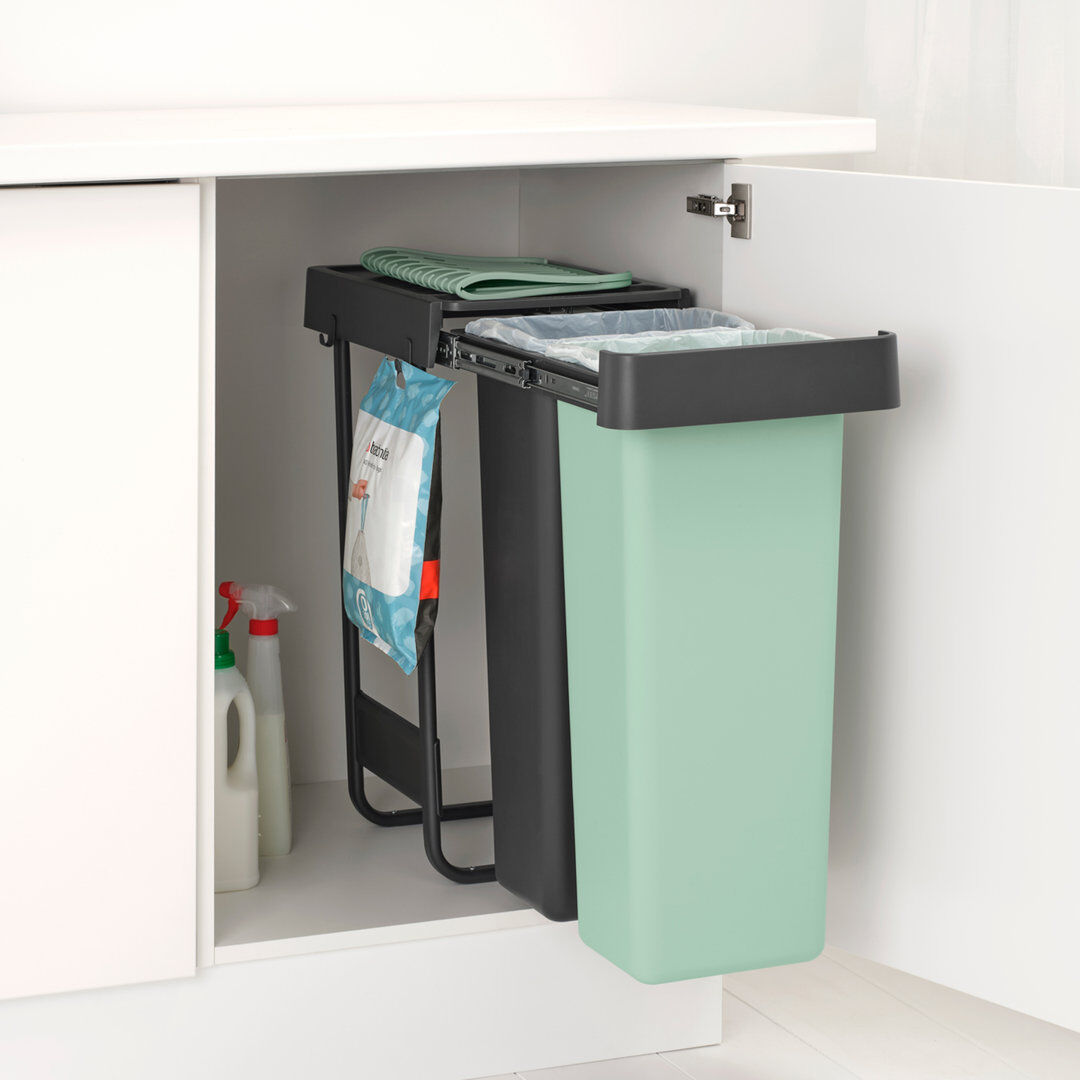 Brabantia Sort & Go Built-in Bin Dark Grey / Jade Green 2x30L