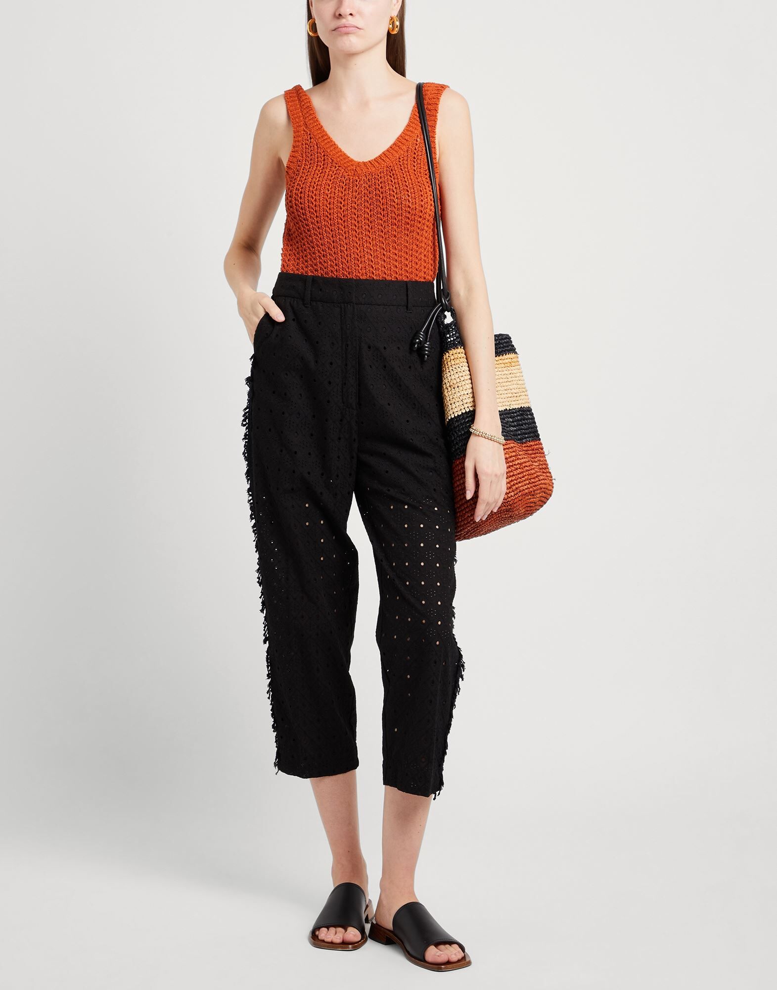 Marella Sport Pantalones Mujer Negro 40 Mujer