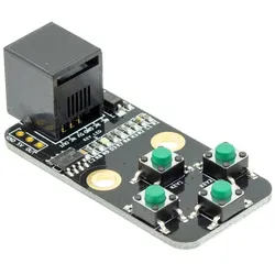 Makeblock MB 4fach-Tastermodul V1, Eingabemodul mit RJ25-Anschluss, grüne Taster
