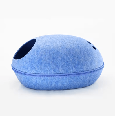 Inspire Picks Cozy Breathable Pet House Bed For Cats & Small Dogs blue