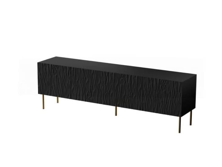 Meuble tv design noir mat 190cm