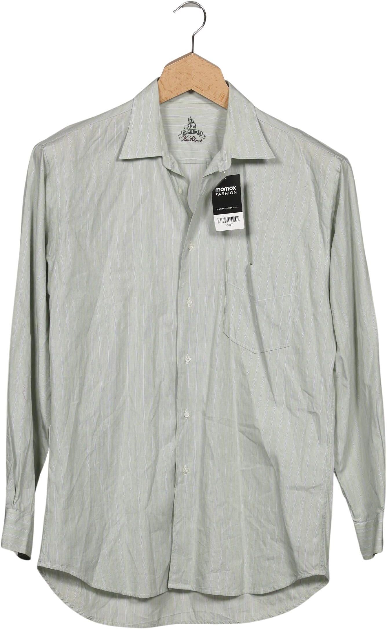 Hugo by Hugo Boss Herren Hemd, Hellgrün, Gr. 40, Baumwolle - Second Hand