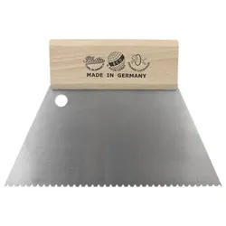 Zahnspachtel 180 mm, Zahnung B1, Zahnabstand 2,4 mm, Zahntiefe 2,0 mm
