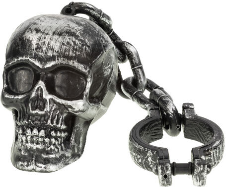 Deko "Kette mit Totenkopf"