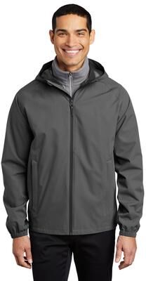 Port Authority J407 Essential Rain Jacket in Graphite Grey size XS   Polyester