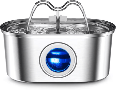 Inspire Picks 3.2L Stainless Steel Pet Water Fountain With LED Ultra Quiet Cat Water Fountain For Fresh, Clean Hydration basic Model