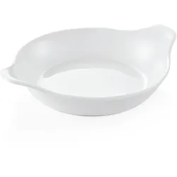 12x Backform rund Ø 21 cm weiß, Porzellan