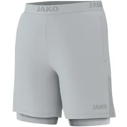 Jako 2-in-1 Short Power - hellgrau - 44