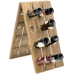 DanDiBo Rüttelbrett Weinregal Flaschenregal für 24 Flaschen aus Holz 96171 Natur Vintage dunkel