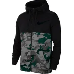 NIKE Herren Sweatjacke mit Kapuze, Größe L in Schwarz Schwarz