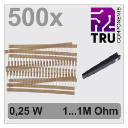 TRU COMPONENTS TC-12888464 T22P059 Kohleschicht-Widerstand Sortiment axial bedrahtet 0.25 W 5 % 500 St.