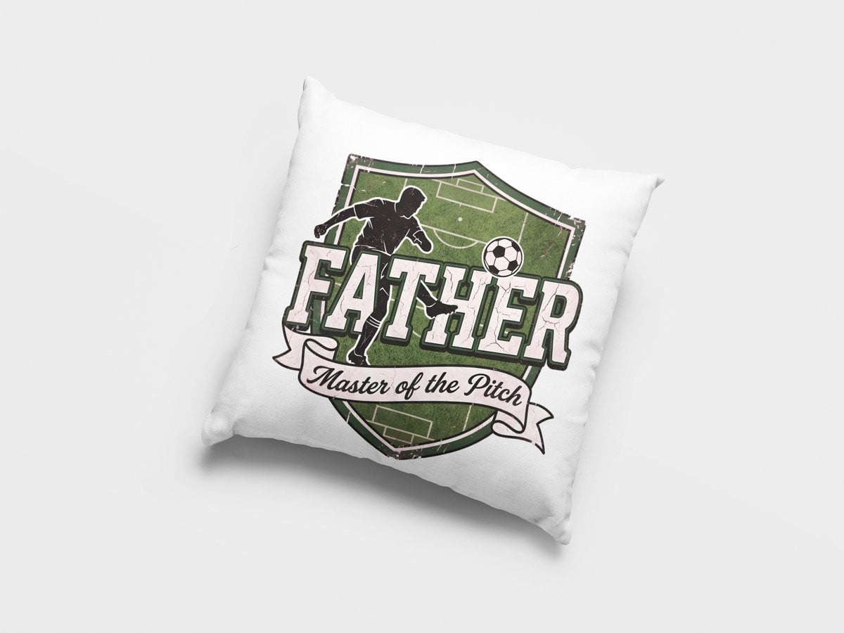 Voetbal Papa Sierkussen Meester van het Veld - Decoratief Kussen voor Vaderdag