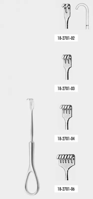 Zepf medical instruments GmbH Wundhaken n. Volkmann 11,5 cm stumpf 6 x 8,5 mm 2-zinkig 18-2701-02