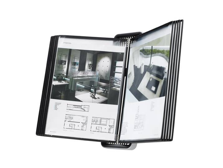 Djois Kit mural de présentation VEO - A4 - 10 Poches - Cadre aluminium