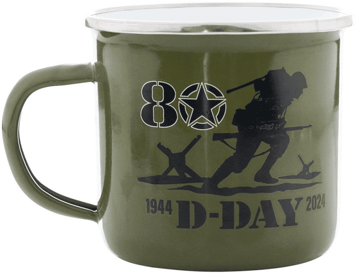 101 INC Fostex Emaljmugg D-Day 80år 300ml (Färg: Grön)