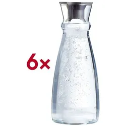 Arcoroc 6er-Pack Karaffe mit Deckel »Fluid« für 1 Liter weiß