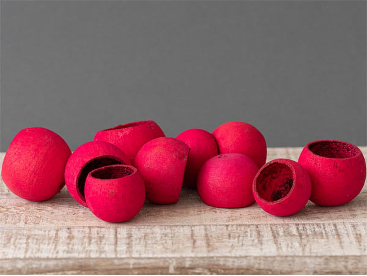 Decoratie kokosnoot 076 rood