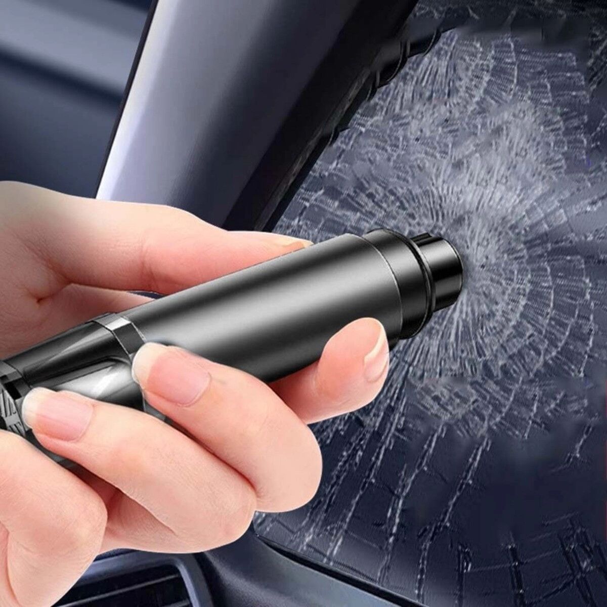 INF V6 Auto-Notfallset, 2-teilig, Fensterzertrümmerer und Sicherheitsgurtschneider aus Aluminiumlegierung