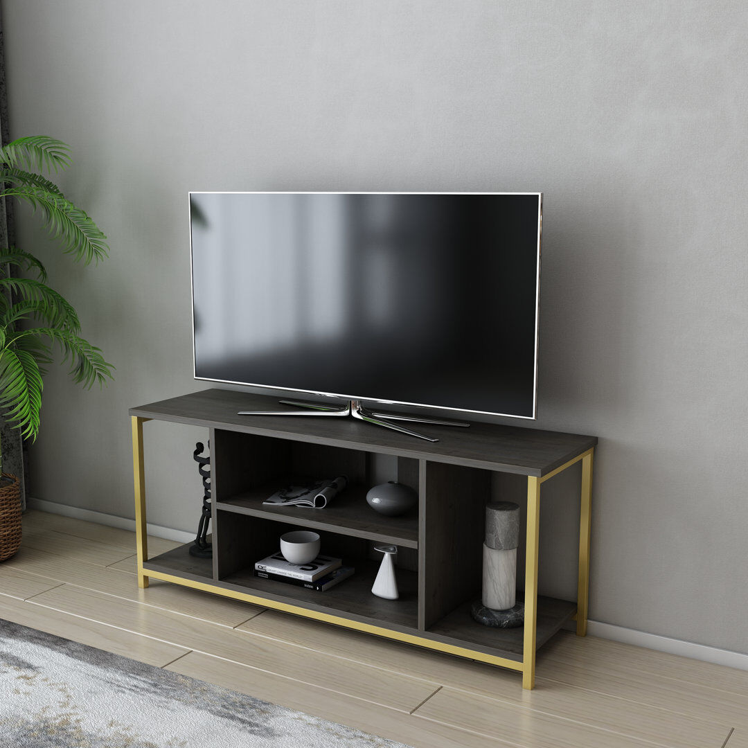 Blue Elephant Rina TV Stand for TVs up to 50" Gold/Dark Oak 50"