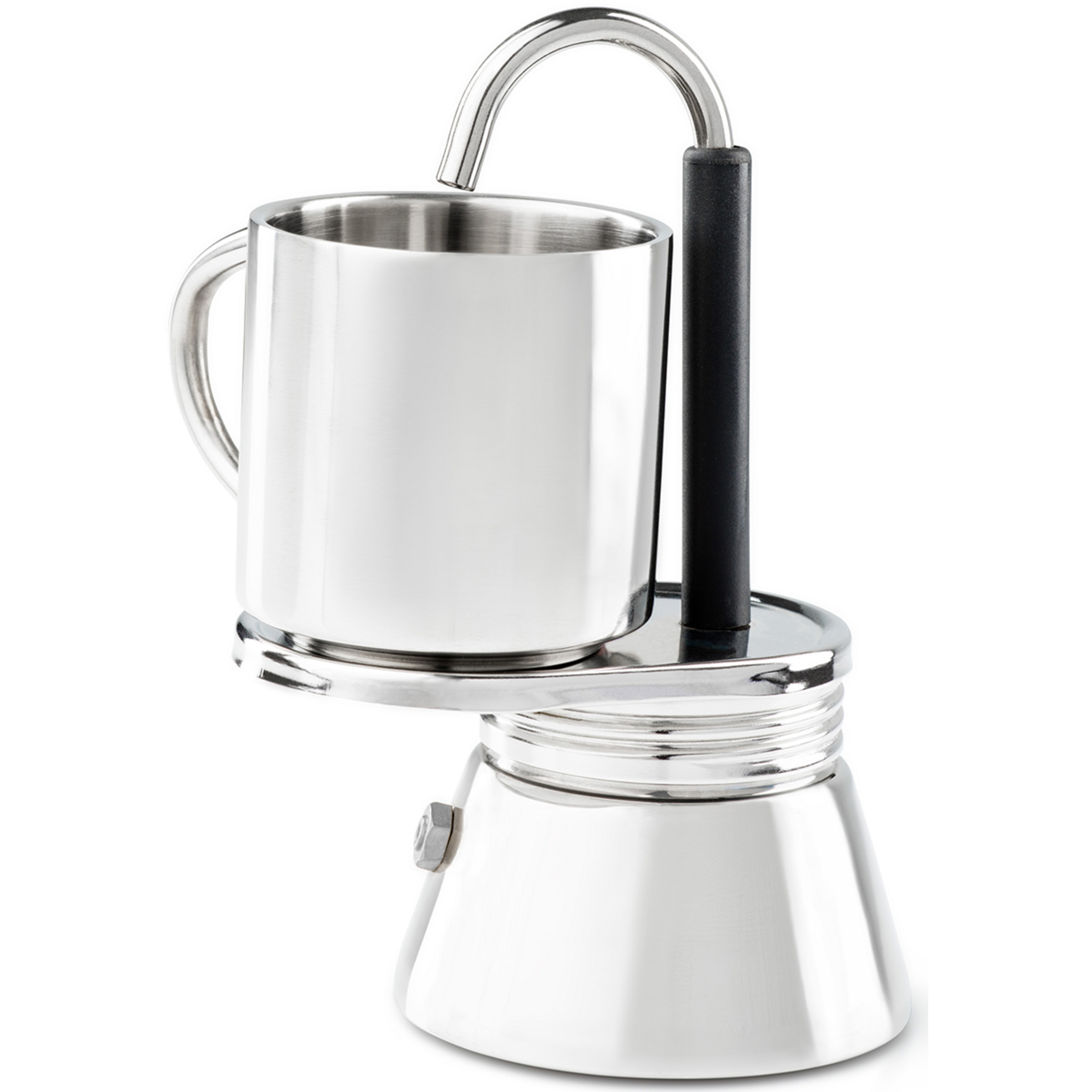 GSI Mini-Espresso Set 1 Cup Camping Kochgeschirr silber Camping