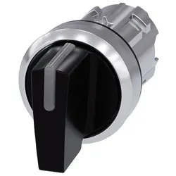 Siemens Knebelschalter beleuchtbar 22mm rund Metall schwarz