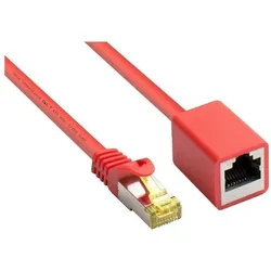 Varia SO-37023 - Patchkabelverlängerung, S/FTP, 5m, rot (S/FTP, CAT7, 5 m), Netzwerkkabel