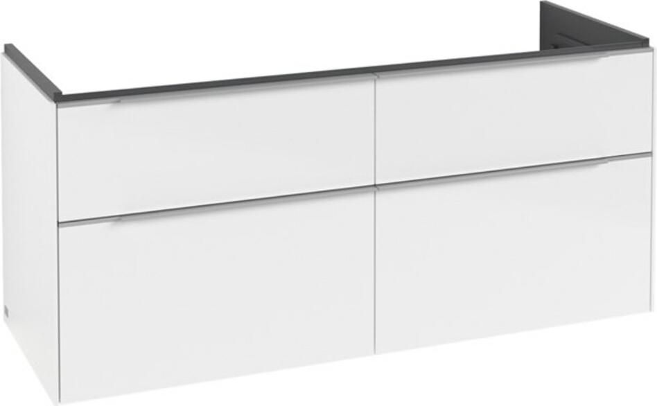 V&B Waschtischunterschrank Subway 3.0 127,2x56,6x47,8cm, m LE/Gr AL g, Bri wh.