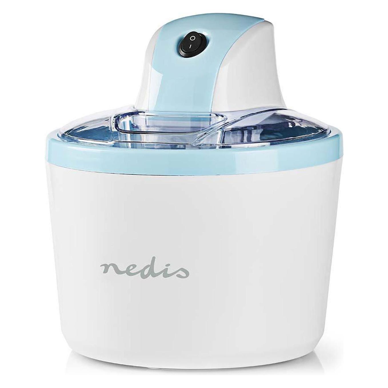 Nedis Eismaschine / 1.2 l / Blau / Weiss / Aluminium / Kunststoff (KAIM110CWT12)