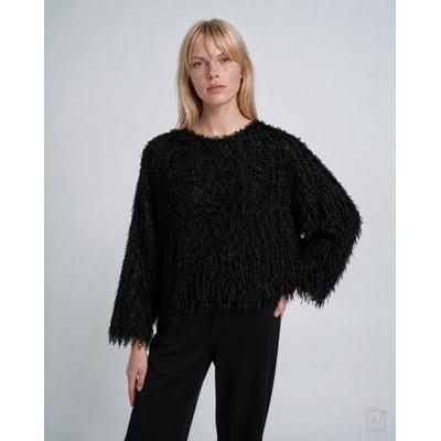 Rundhalsshirt SMITH & SOUL, Damen, Gr. M, schwarz, Strick, Material: 100% Polyester, unifarben, gerade kurz, Rundhals, eingesetzt gerader Abschluss, Shirts Rundhalsshirt, in moderner Kurzform