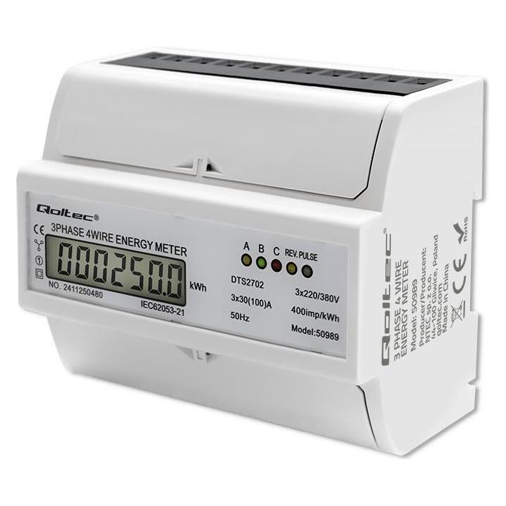 Qoltec Dreiphasen-Elektronischer Zähler (50989)