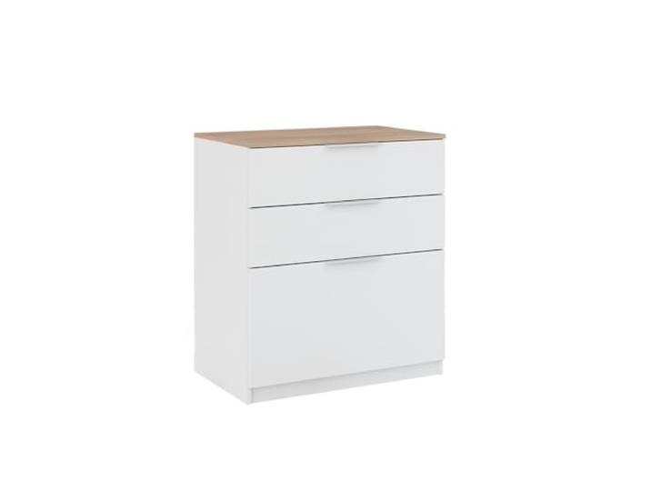 Vicco Dressoir Betti , Wit/Sonoma, 50 x 90 cm