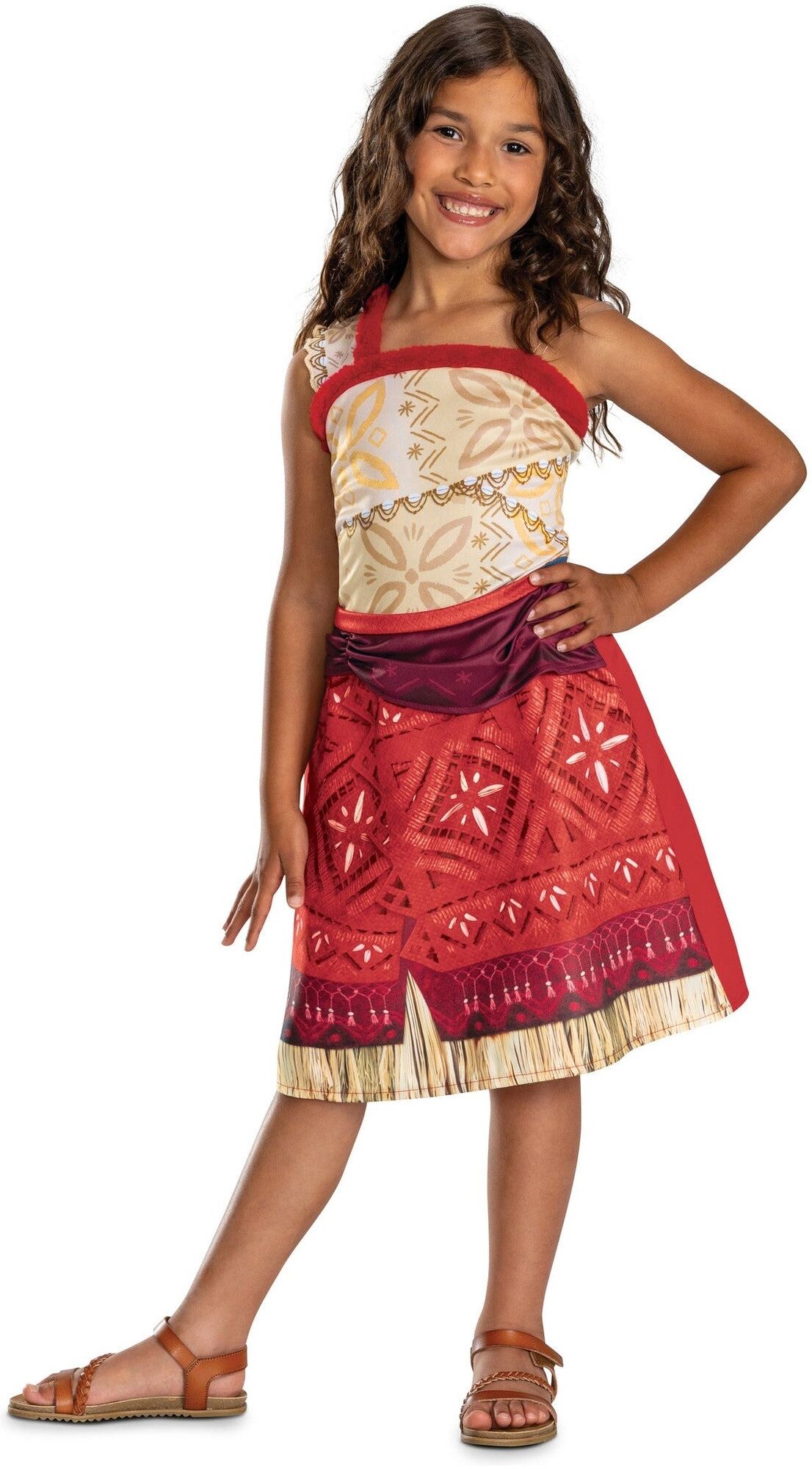 Disguise Disney Moana Classic Fancy Dress Costume for 5-6 Years, Officially Licensed Disney Costume, Red and Blue