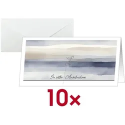Sigel Trauer-Karten »Aquarell« DIN lang quer 10 Stück