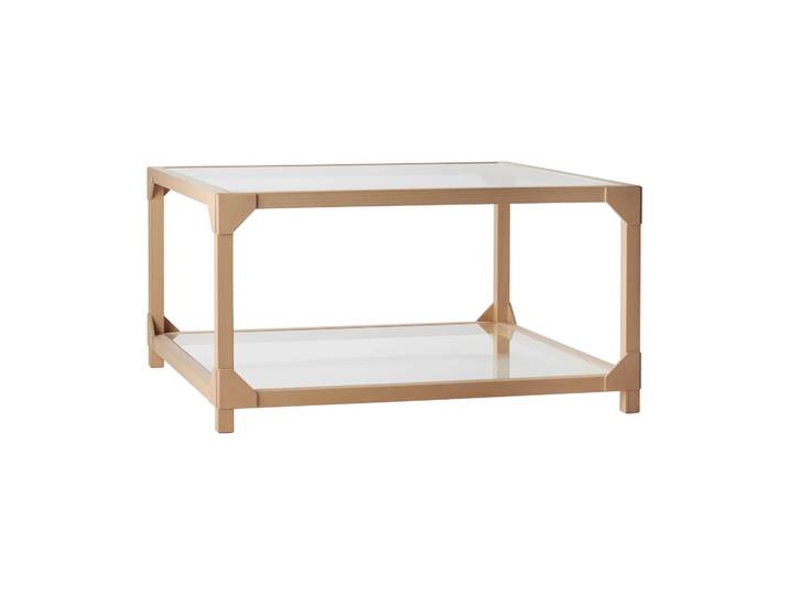 Gärsnäs Table basse Bleck 75x75 verre Hêtre-naturel
