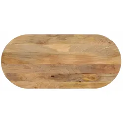 vidaXL Tischplatte 120x60x2,5 cm Oval Massivholz Mango