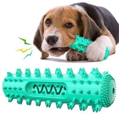 United Interactive Squeaky Dog Toy Bar With Sound & Teeth Cleaning Texture lake Blue