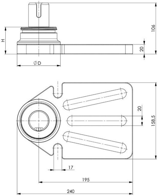 Goujon AMF DIN6379 M8x125mm trempé et revenu à 8,8 (84756)