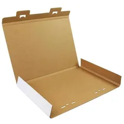 Transpak, Versandkarton + Versandbox, Kalenderverpackung 1-wellig Masse 605x427x15mm A2 Qualität 1.3B weiss passend für A2 (25 Stk.)
