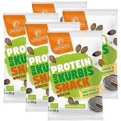 5er-Pack Landgarten Bio Protein Kürbis Snack - würzig