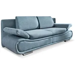 Schlafsofa Verdena Stoff Blau, Grau Türkis /