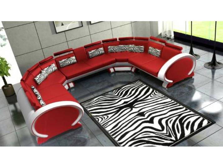 JVmoebel Wohnlandschaft Moderne Ledercouch mit USB-Schnittstelle und gemütlicher Sitzecke, Made in Europa