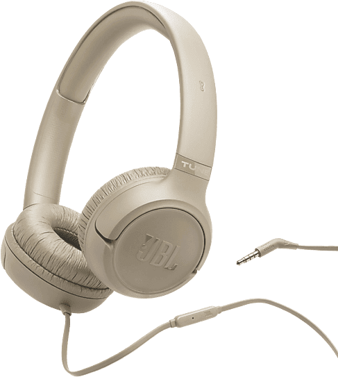 Auriculares - JBL Tune 530, Diadema, Cable, Pure Bass, Plegable, Beige