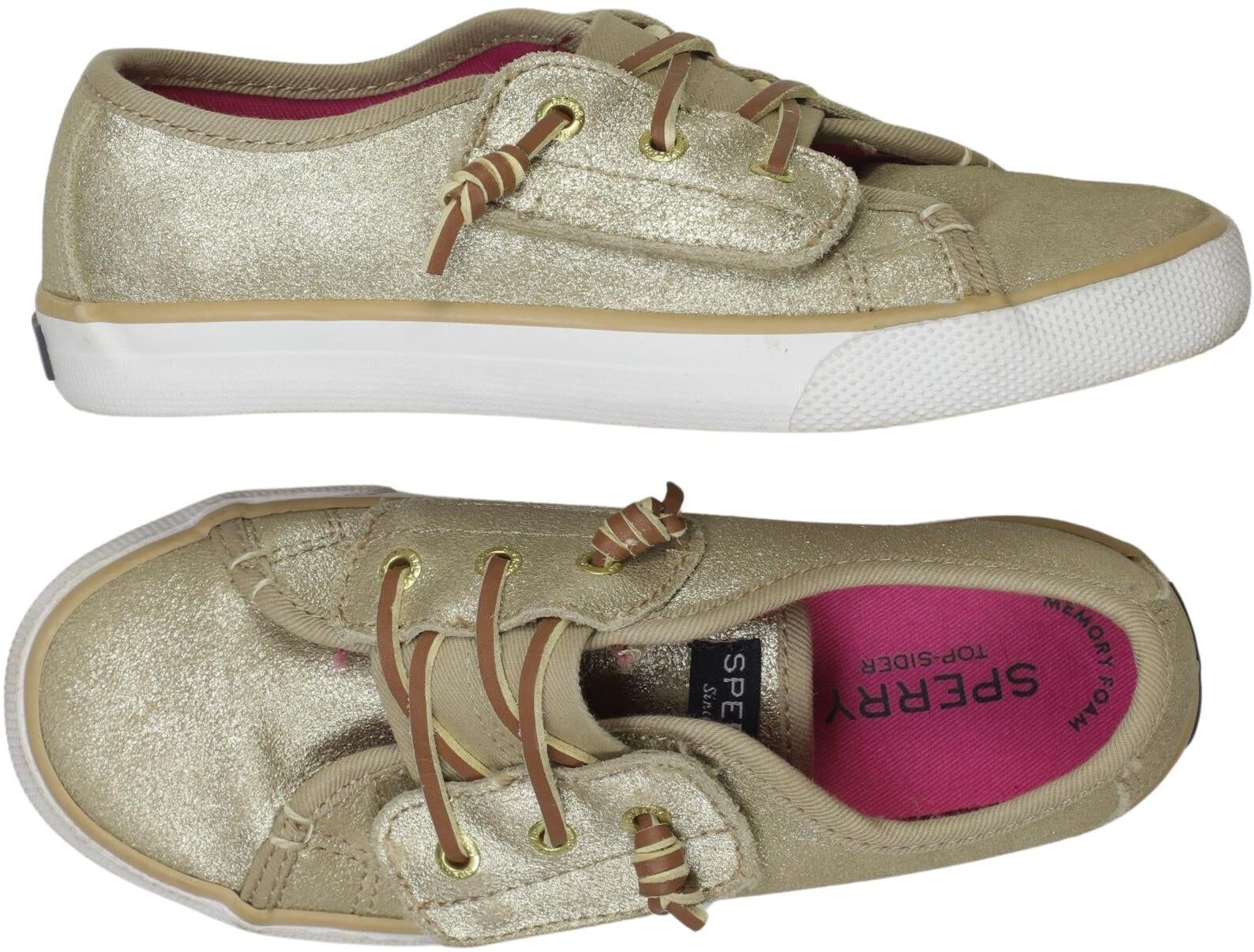 Sperry Top Sider Mädchen Kinderschuh, Gold, Gr. EU 28, Leder - Second Hand
