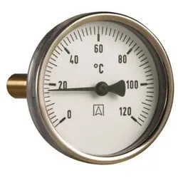 Bimetall-Thermometer BiTh 63 ST Ax. 0/120 °C, 40mm, Gehäuse-d= 63mm