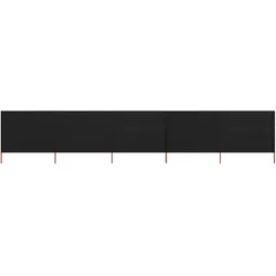 Helloshop26 - 5-teiliger Sichtschutz aus Stoff 600 x 120 cm schwarz 02_0008821